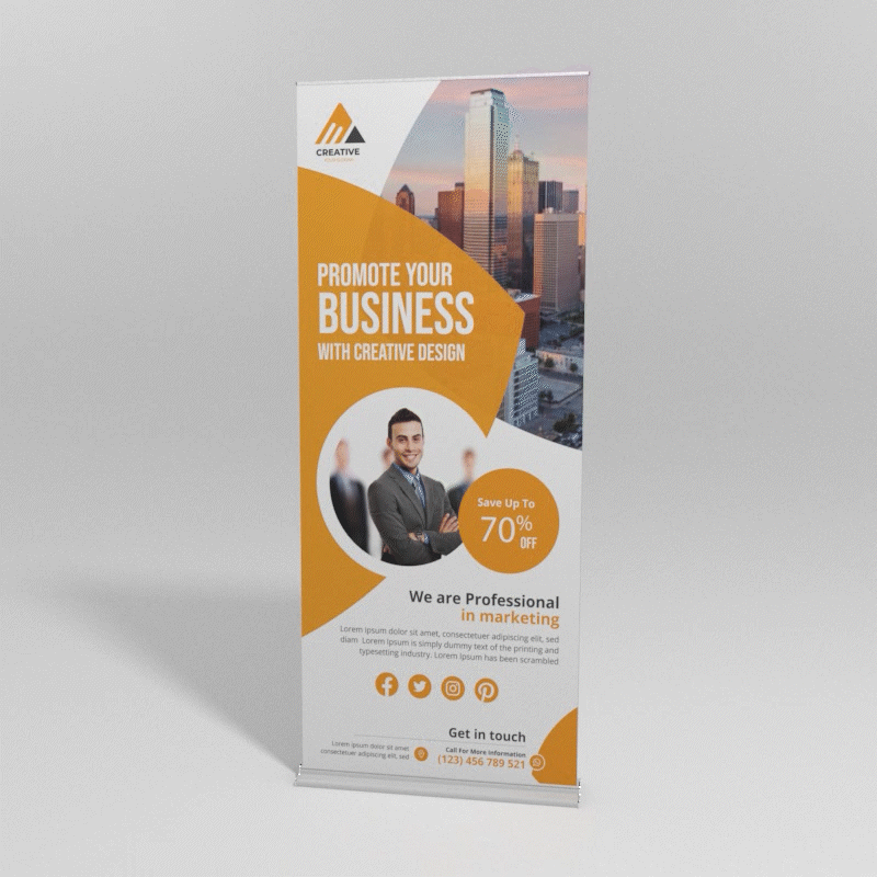 HD Retractable Banner Stand (with Print)
