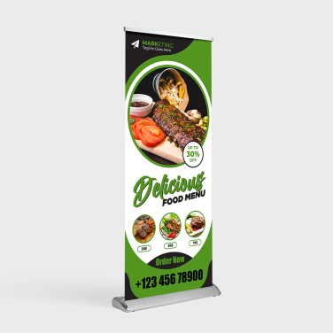 Deluxe Single-Sided Retractable Banner Stand (with Print)