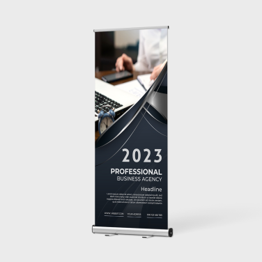 Double Foot Retractable Banner Stand (with Print)