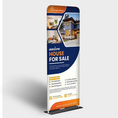 Tension-Fabric Retractable Banner Stand - (with Print)