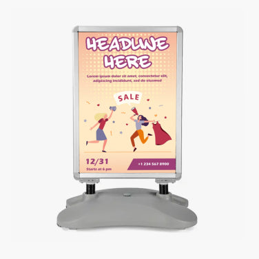 Outdoor Sidewalk Sign w/ Water Filled Base